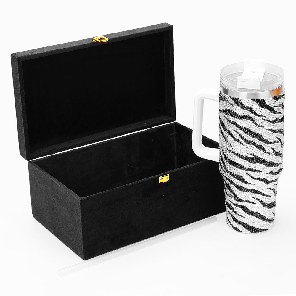 Tiger Print Rhinestone Tumbler (1200 ML)