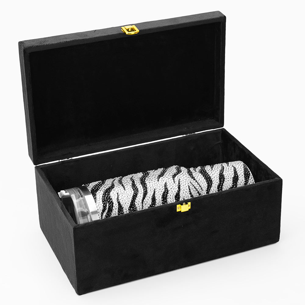 Tiger Print Rhinestone Tumbler (1200 ML)