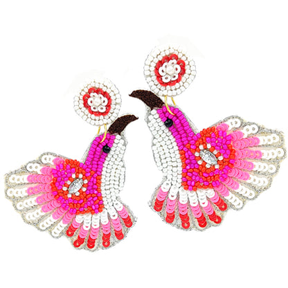 Bird Ear-Ring (Pink)