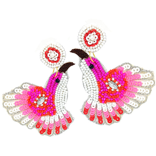 Bird Ear-Ring (Pink)
