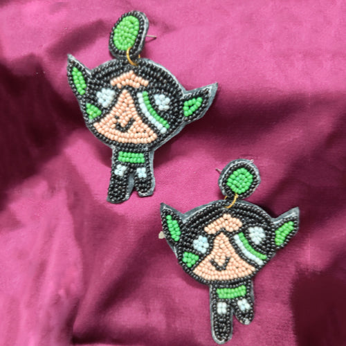 Buttercup Ear-Ring (Black Green)