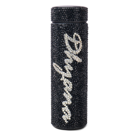 Dhyana (Customized Name) Rhinestone Water Bottle (500 ML)
