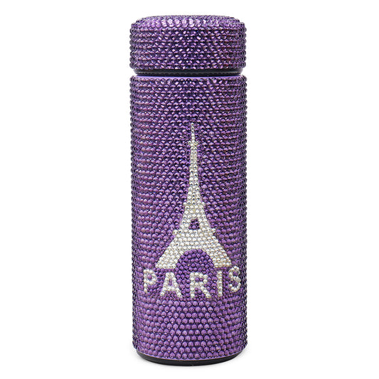 Eiffel Tower Rhinestone Water Bottle (350 ML)