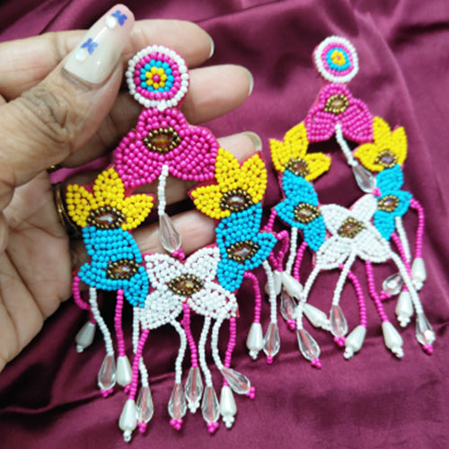 Floral Colored Ear-Ring