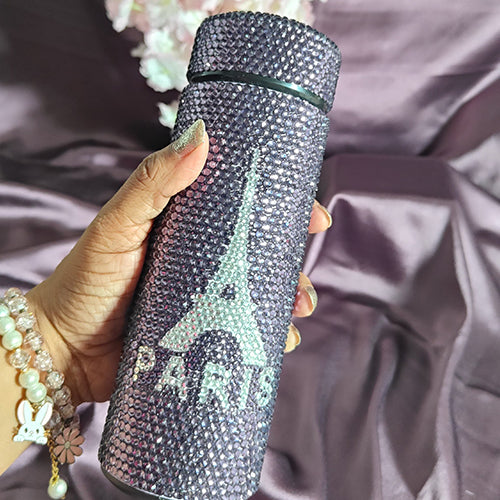 Eiffel Tower Rhinestone Water Bottle (350 ML)