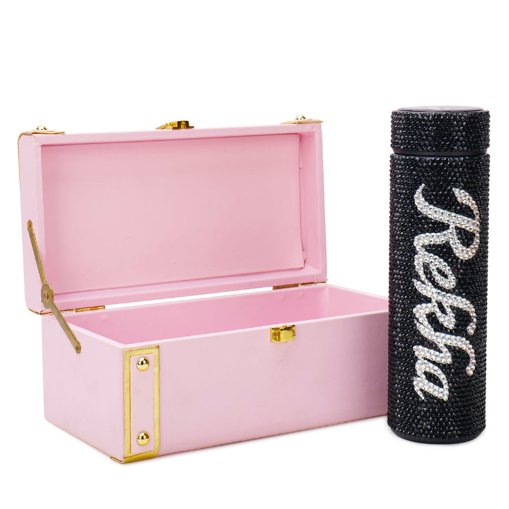 Rekha (Customized Name) Rhinestone Water Bottle (500 ML)