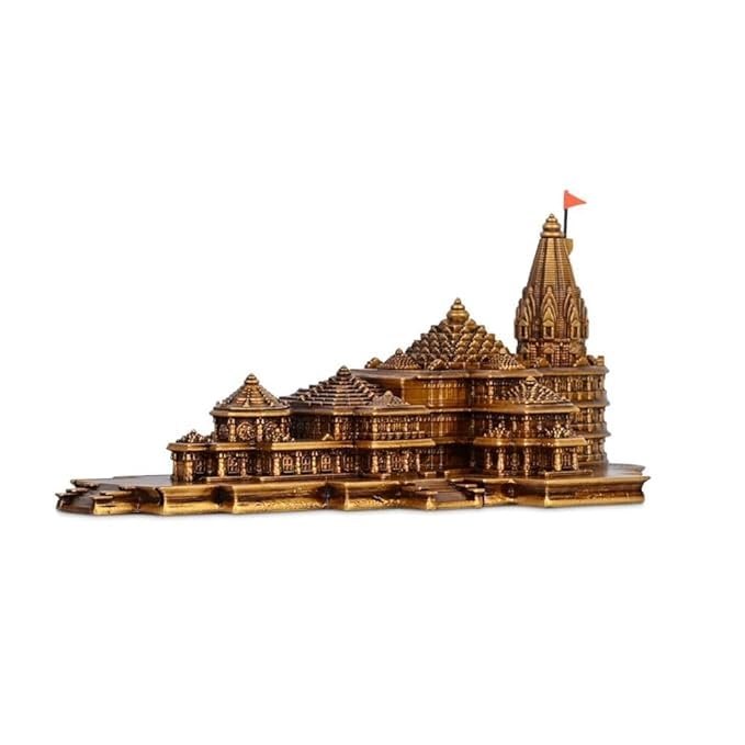 Glitzlives Large Size Ram Temple Shri Ram Mandir Ayodhya Model 3D | Ayodhya Ram Mandir Model Resin for Home Temple Home Deoration Items