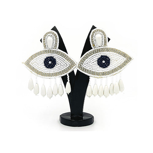 Nazar Boncuk Ear-Ring (White)