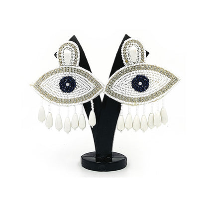 Nazar Boncuk Ear-Ring (White)