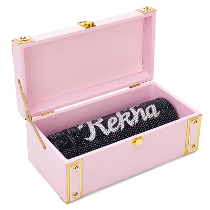 Rekha (Customized Name) Rhinestone Water Bottle (500 ML)