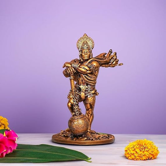 Glitzlives Handicrafts Car Dashboard Resin Bahubali Hanuman Idol Home Decor Item Hanuman Murti Statue for Gift