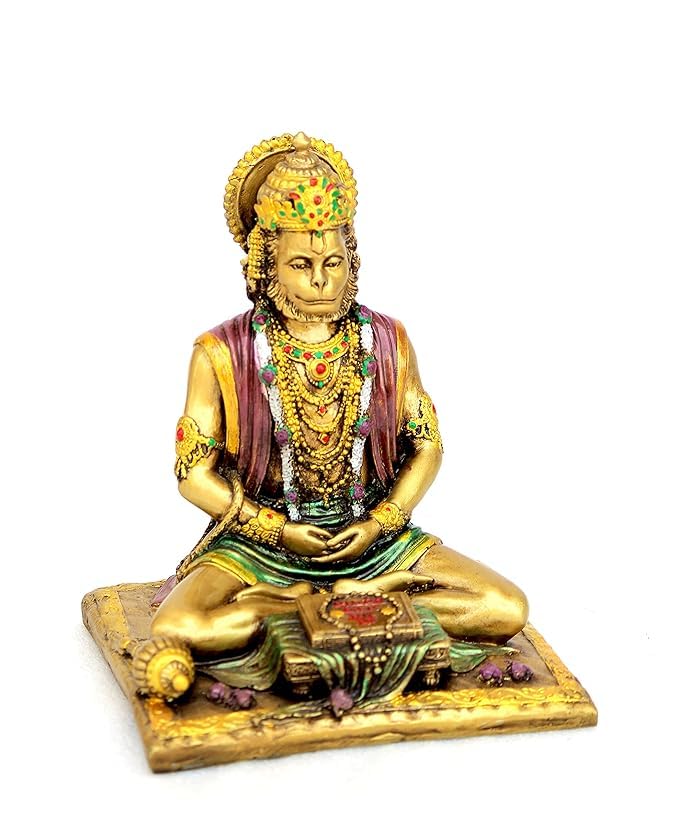 Glitzlives Handcrafted Antique Finish Lord Hanuman Ji Decorative Showpiece Figurine