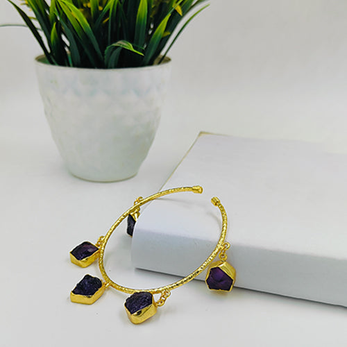 Artificial Amethyst Drop Stone Bracelet