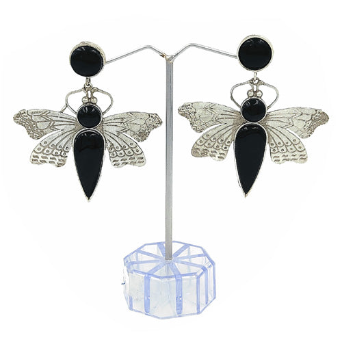 Metal Flying Feathers Earings