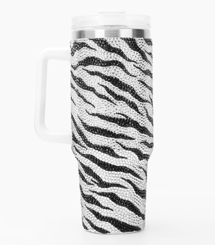 Tiger Print Rhinestone Tumbler (1200 ML)