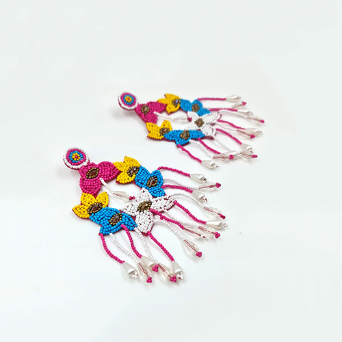 Floral Colored Ear-Ring