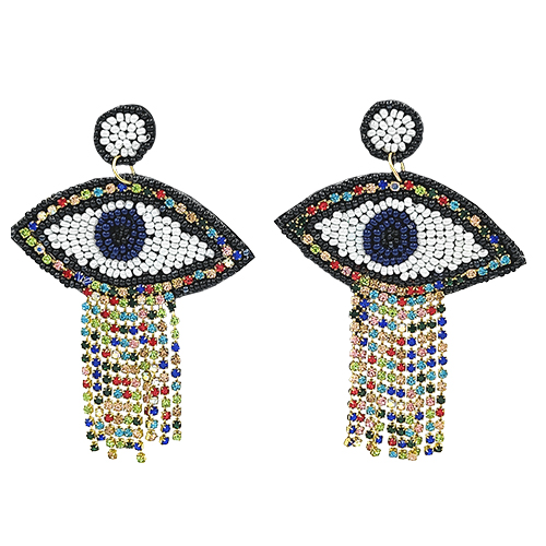 Nazar Boncuk Ear-Ring (White)