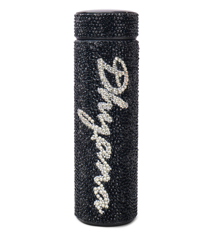 Dhyana (Customized Name) Rhinestone Water Bottle (500 ML)