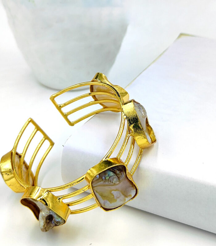 Natural Agate White Stone Bracelet (Premium)