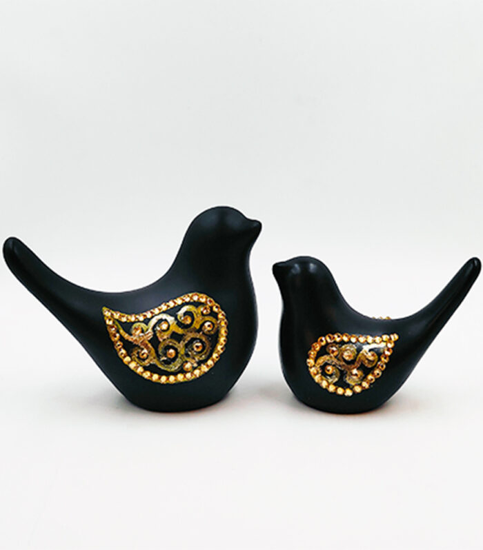 Black Bird Set Of 2 Pcs