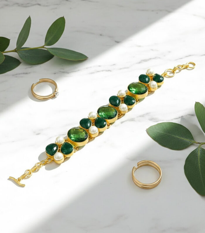 Green Leaf Stone Bracelet