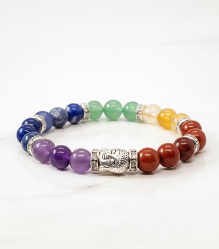 7 chakra Natural Bracelet With Buddha
