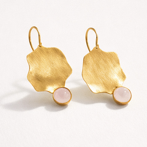Golden Stone Ear-Ring