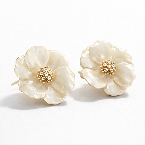 Marble Flower Ear-Ring