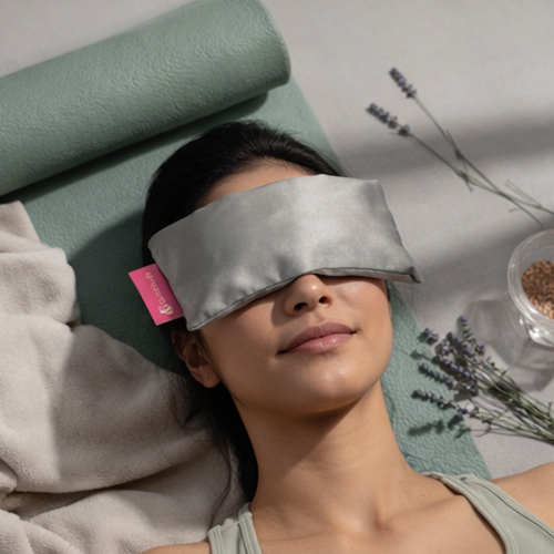 Eye Pillow Silk Plain (Silver)